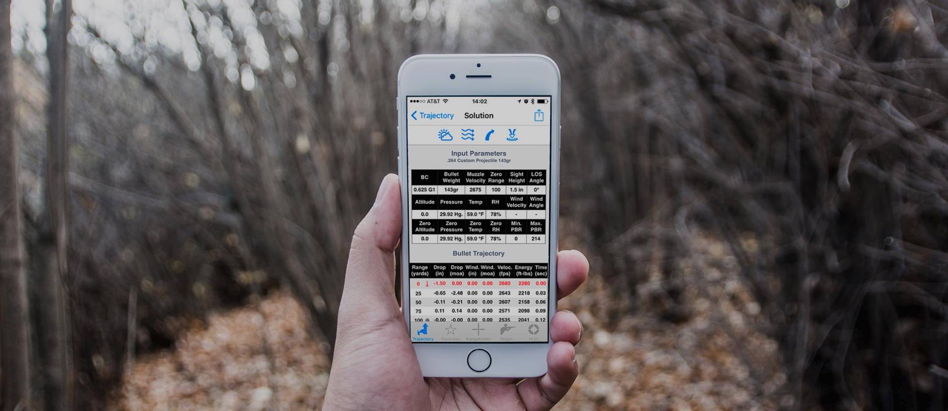 Ballistic Calculator App On Smartphone