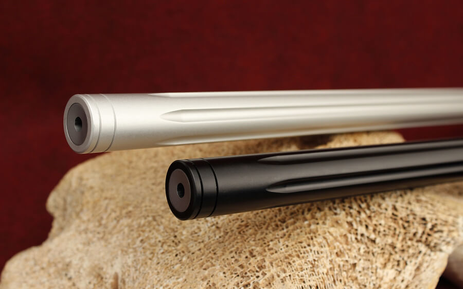 Two fluted rifle barrels